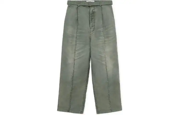 LOEWE SS24 Casual Pants Men's Khaki Green