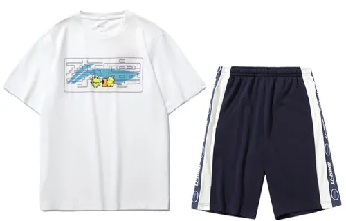 Li Ning Casual Sportswear Unisex White+Blue