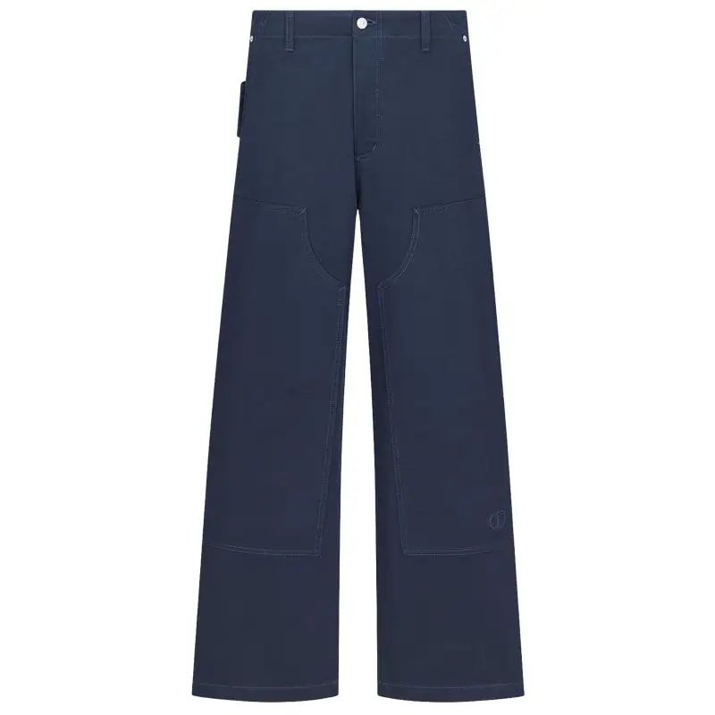 DIOR SS25 Summer Men's Clothing Collection Cargo Pants Men's Marine Blue