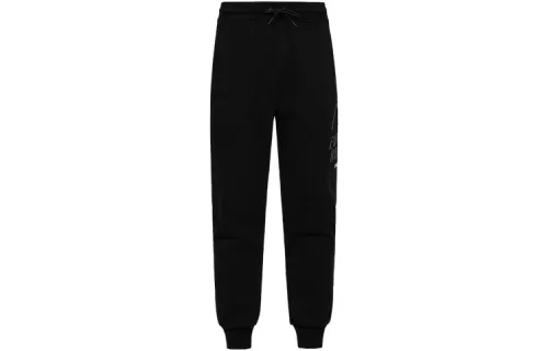 EVISU Casual Pants Men's Black Moderate Sweatpants