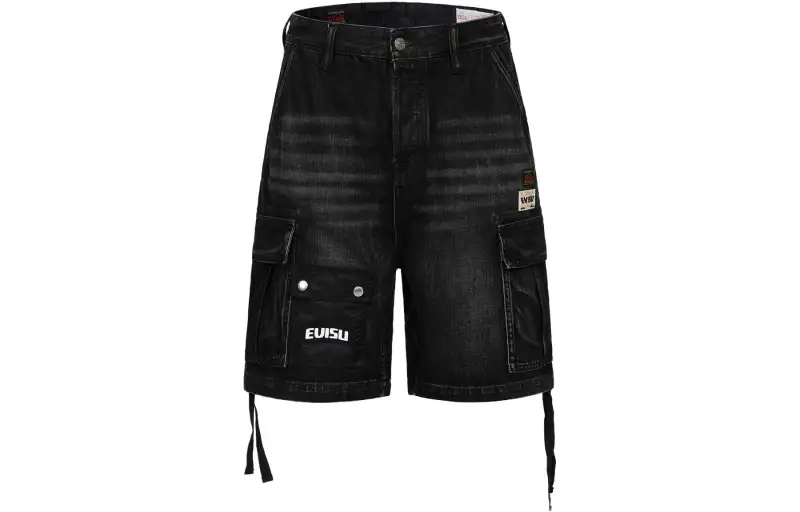 EVISU Denim Shorts Men's Black Moderate