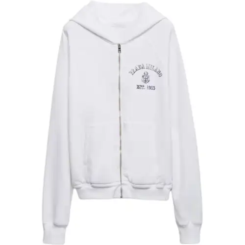 PRADA SS25 Sweatshirt Men's White