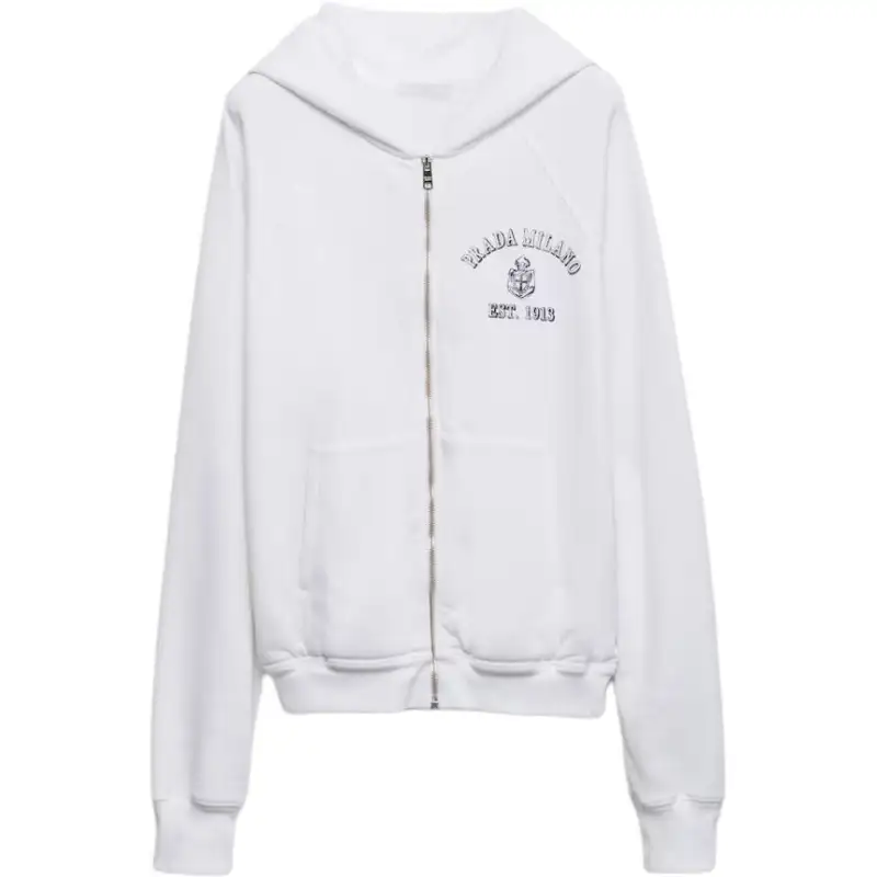 PRADA SS25 Sweatshirt Men's White