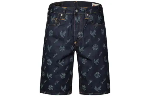 EVISU Denim Shorts Men's Denim Blue