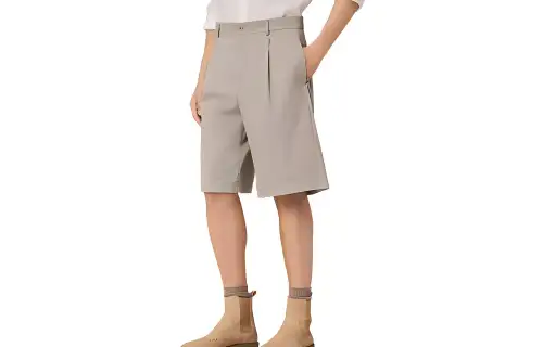 HERMES Casual Shorts Men's Stone Gray Moderate