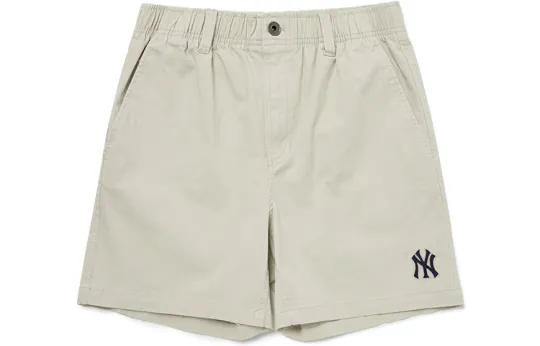 MLB Base Logo Casual Shorts Unisex Beige Moderate