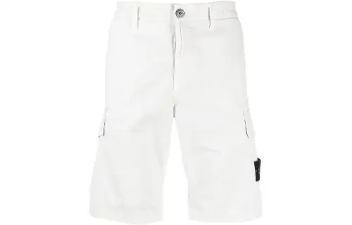 STONE ISLAND Cargo Shorts Men's White Moderate