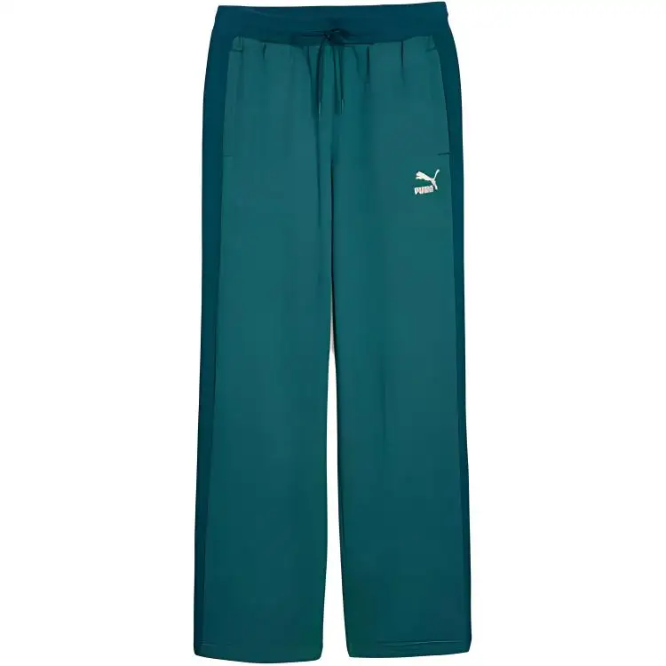 PUMA Casual Pants Men's Green Moderate Straight Fit Pants