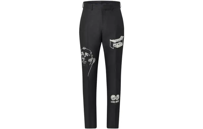 LOUIS VUITTON FW23 Casual Pants Men's Black