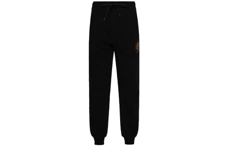 EVISU Casual Pants Men's Black Moderate Sweatpants