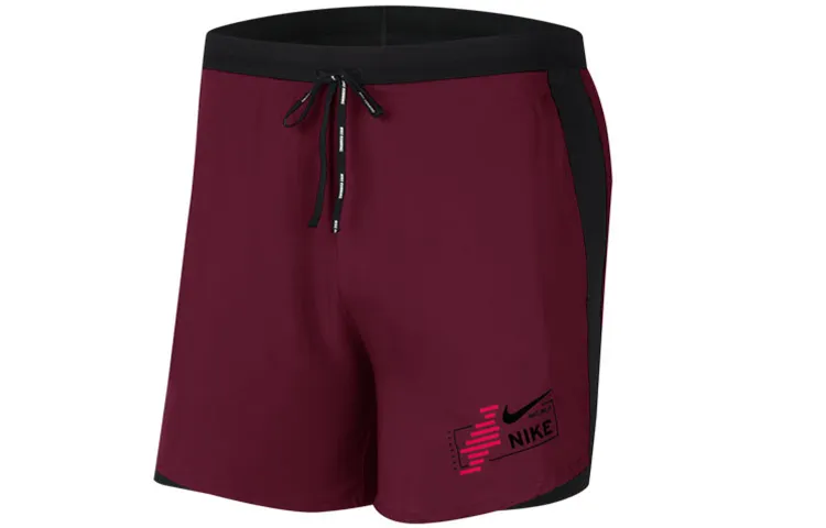 Nike Casual Shorts Men's Dark Red Moderate Straight Fit Pants