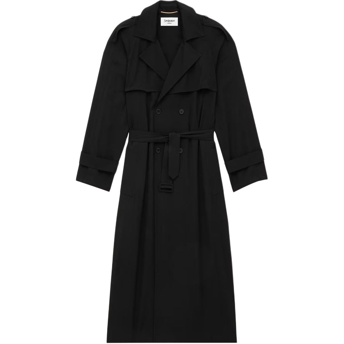 Плащ SAINT LAURENT (черный)