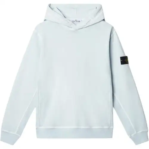 STONE ISLAND Logo Patch Long Sleeved Hoodie