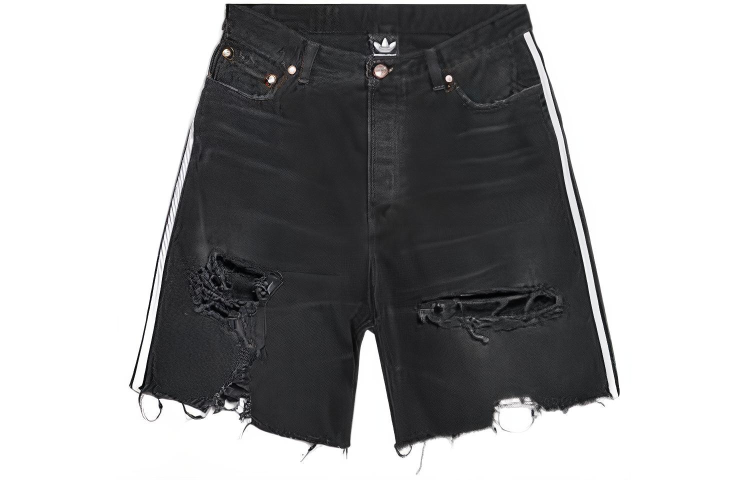 Balenciaga X Adidas Unisex Denim Baggy Shorts