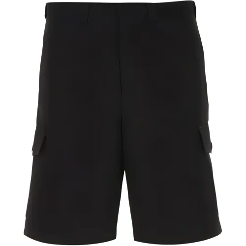 PRADA Triangle Logo Bermuda Shorts