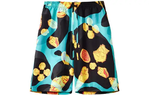 LOEWE Shell Print Silk Drawstring Shorts