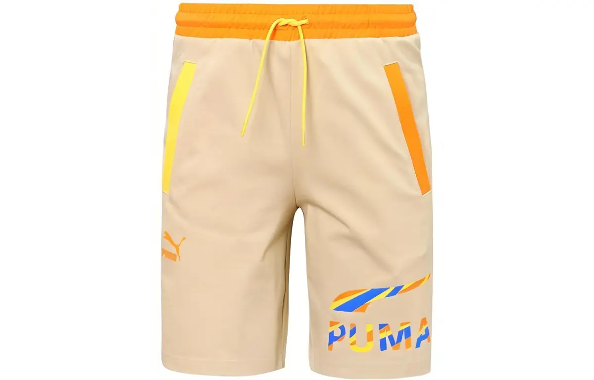 PUMA Casual Shorts Men's Khaki Moderate