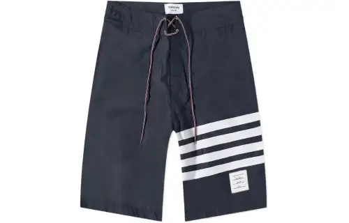 THOM BROWNE Tom Brown SS22 Classic Striped Casual Shorts Summer Men's Navy Blue
