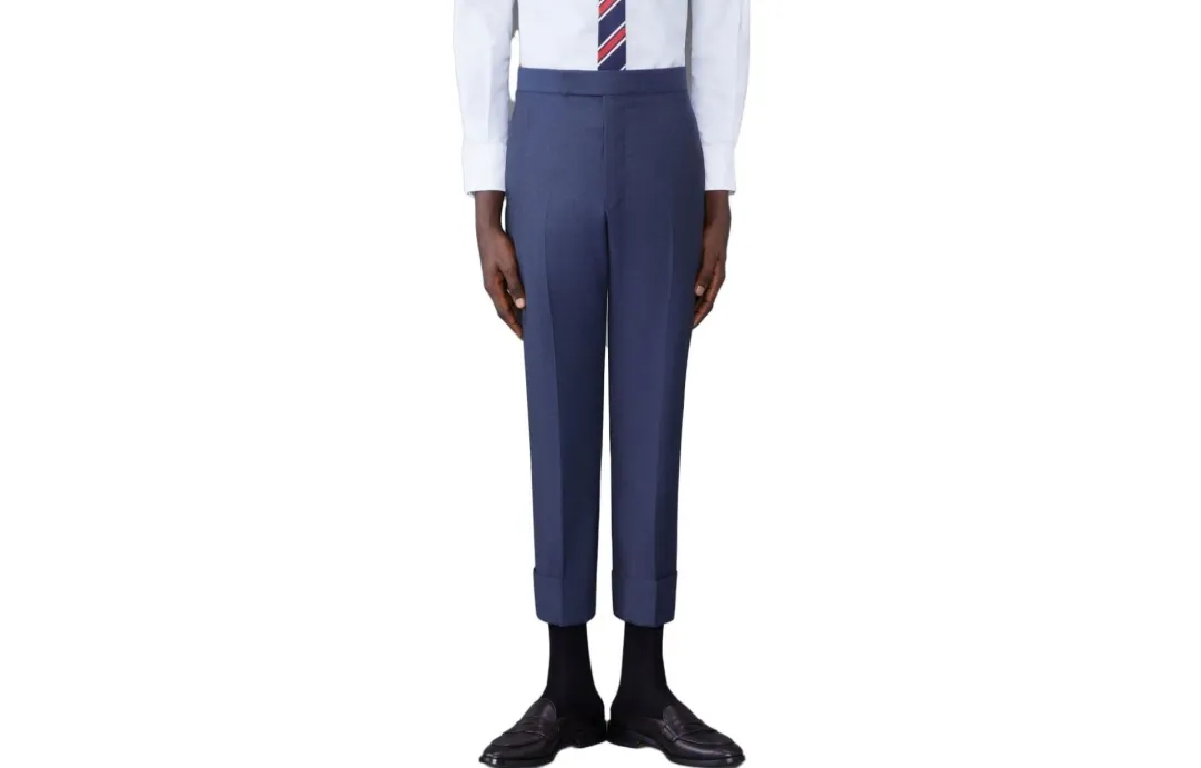 THOM BROWNE Fit 1 Backstrap Cropped Trousers