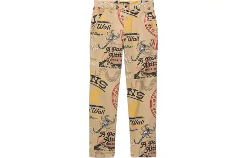 Vans Casual Pants Unisex Beige Moderate Other