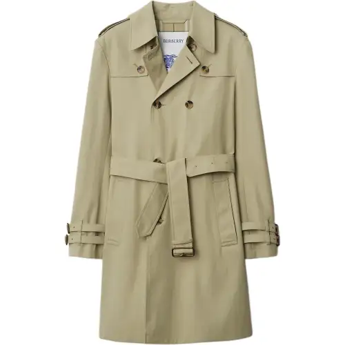 Burberry Double Breasted Belted Trench Coat
