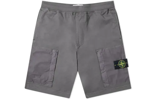 STONE ISLAND Casual Shorts Men's Silver Gray Moderate