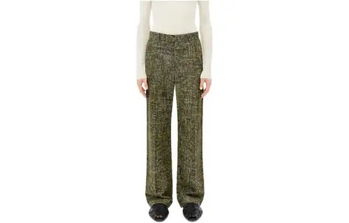 Bottega Veneta Casual Pants Men's Green Moderate Straight Fit Pants