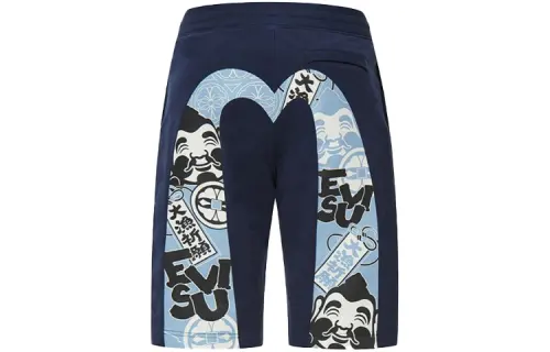 EVISU Casual Shorts Men's Dark Blue Moderate