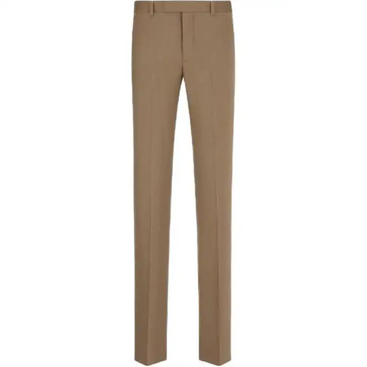 DIOR Casual Pants Men's Khaki Moderate Straight Fit Pants