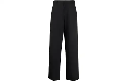 Prada logo-patch wide-leg trousers