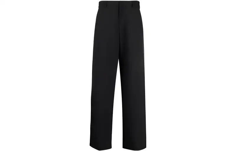 Prada logo-patch wide-leg trousers