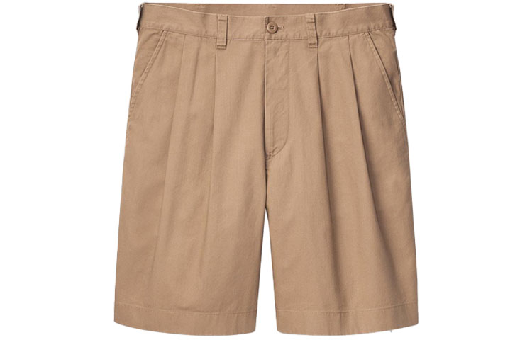 UNIQLO UNIQLO x jwanderson UNIQLO JW Anderson joint series solid color pleated cotton shorts men's camel