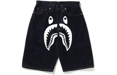 Bape Shark Denim Shorts