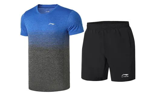 Li Ning Badminton Collection Badminton Jersey Set Men's Blue/Black
