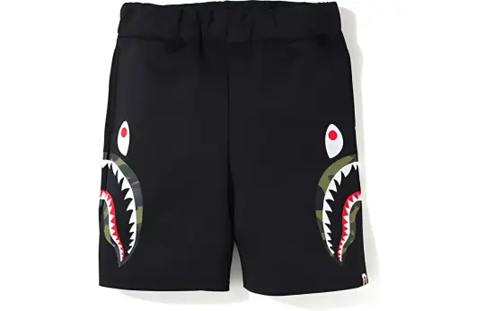 A BATHING APE Shark Series Casual Shorts Unisex Black