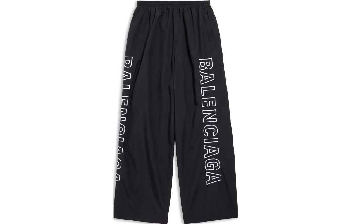 Balenciaga FW23 Casual Pants Loose Fit Unisex Black