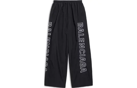 Balenciaga FW23 Casual Pants Loose Fit Unisex Black