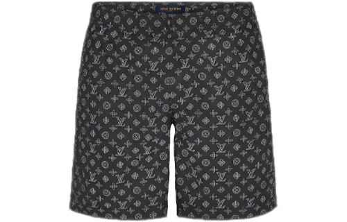LOUIS VUITTON New Quarterly Products Of LV Casual Shorts Men's Black Moderate
