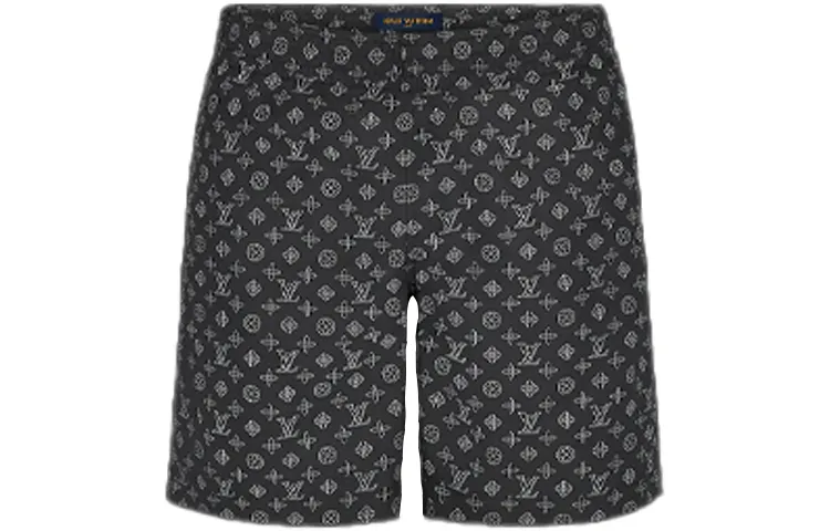 LOUIS VUITTON New Quarterly Products Of LV Casual Shorts Men's Black Moderate
