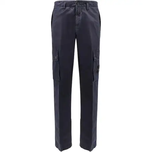 STONE ISLAND Logo Patch Straight Leg Trousers