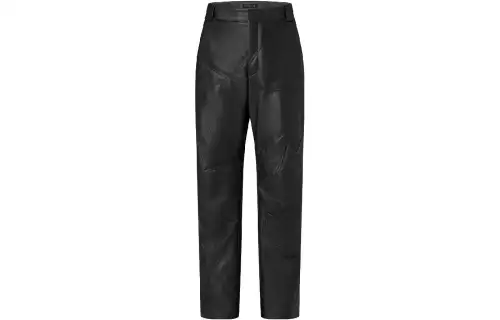 LOUIS VUITTON FW23 Leather Pants Men's Black