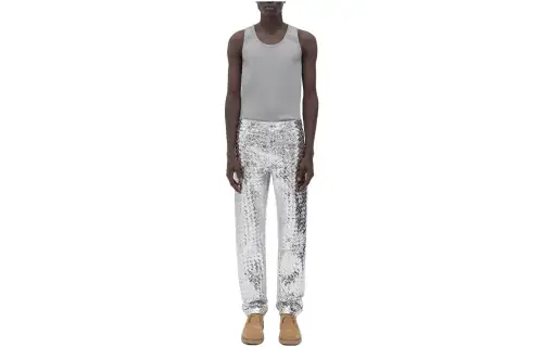 Bottega Veneta Casual Pants Men's Silver