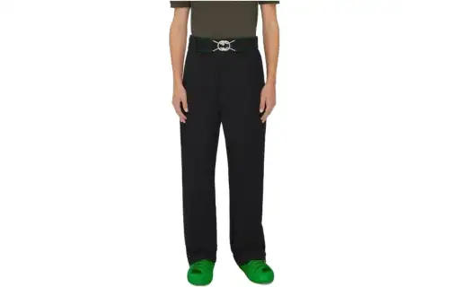 Bottega Veneta Casual Pants Men's Black Moderate Straight Fit Pants