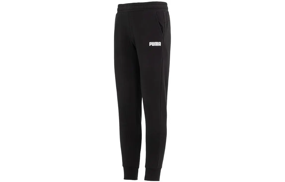 PUMA Casual Pants Men's Black Moderate Cuffed Pants