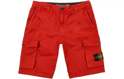 STONE ISLAND Cargo Shorts Unisex Dark Red Moderate