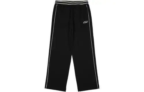 FILA Casual Pants Men's Black Moderate Straight Fit Pants