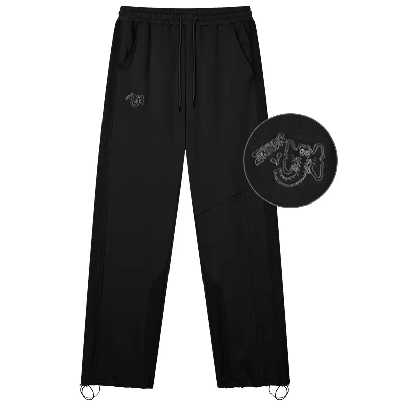 MIND ERROR Casual Pants Unisex Moderate Straight Fit Pants