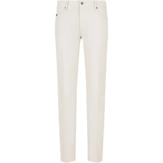 EMPORIO ARMANI Logo Plaque Ribbed Trousers