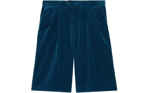GUCCI Pleated Velvet Shorts