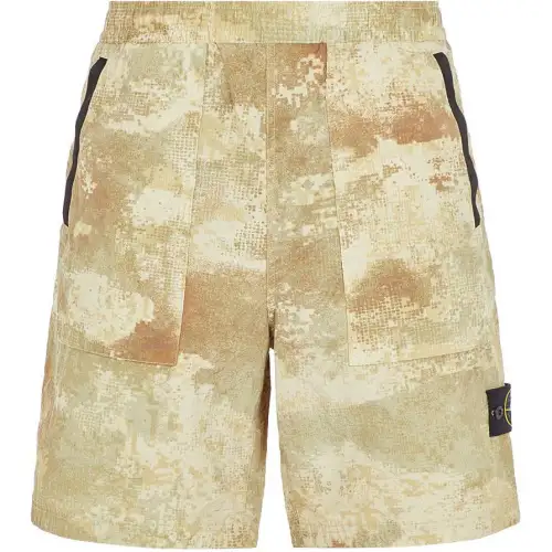 Stone Island abstract-print Bermuda shorts